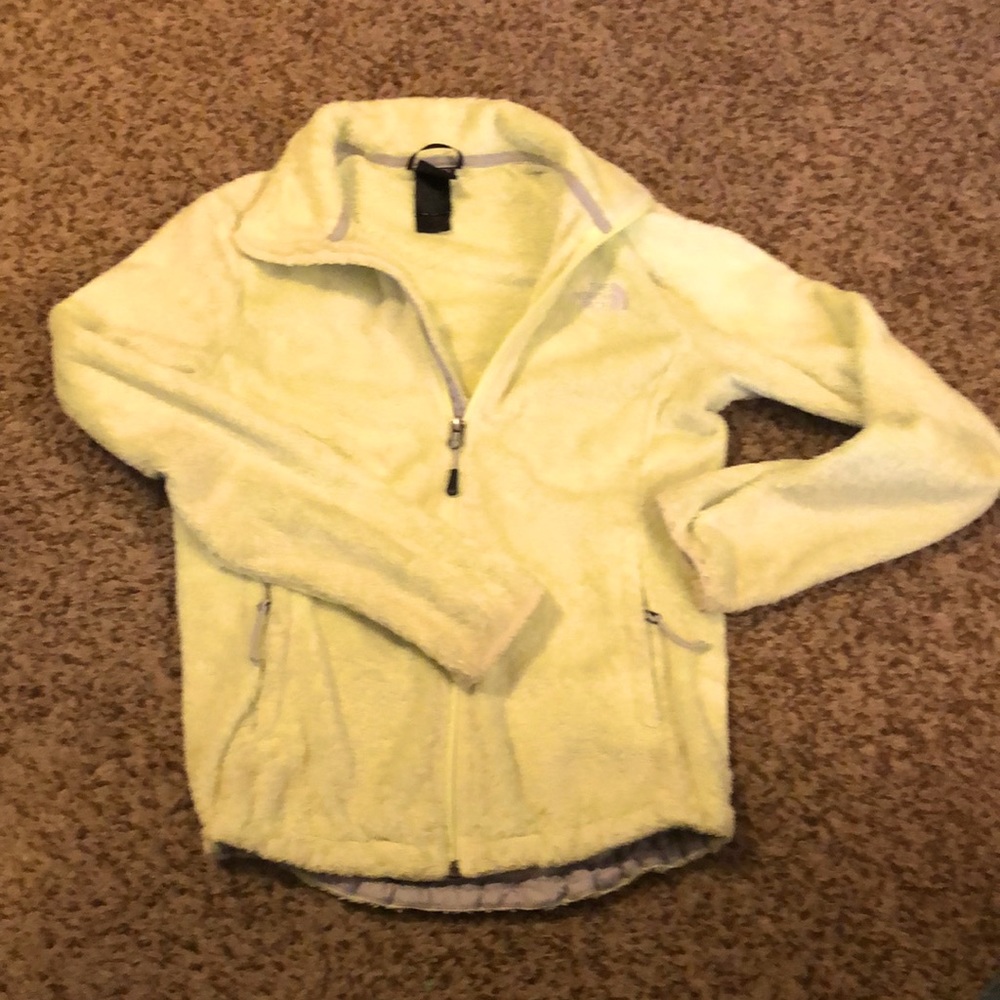 The North Face women’s Osito Full Zip Fleece Jacket, size XS. Color - Lemon.